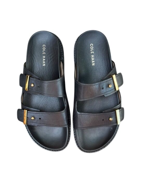 Cole Haan Shoes - COLE HAAN Marisol Footbed Leather Sandal Black Size 7B (Retail $140)